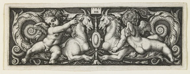 Ornamento con due geni che cavalcano due chimere, 1544